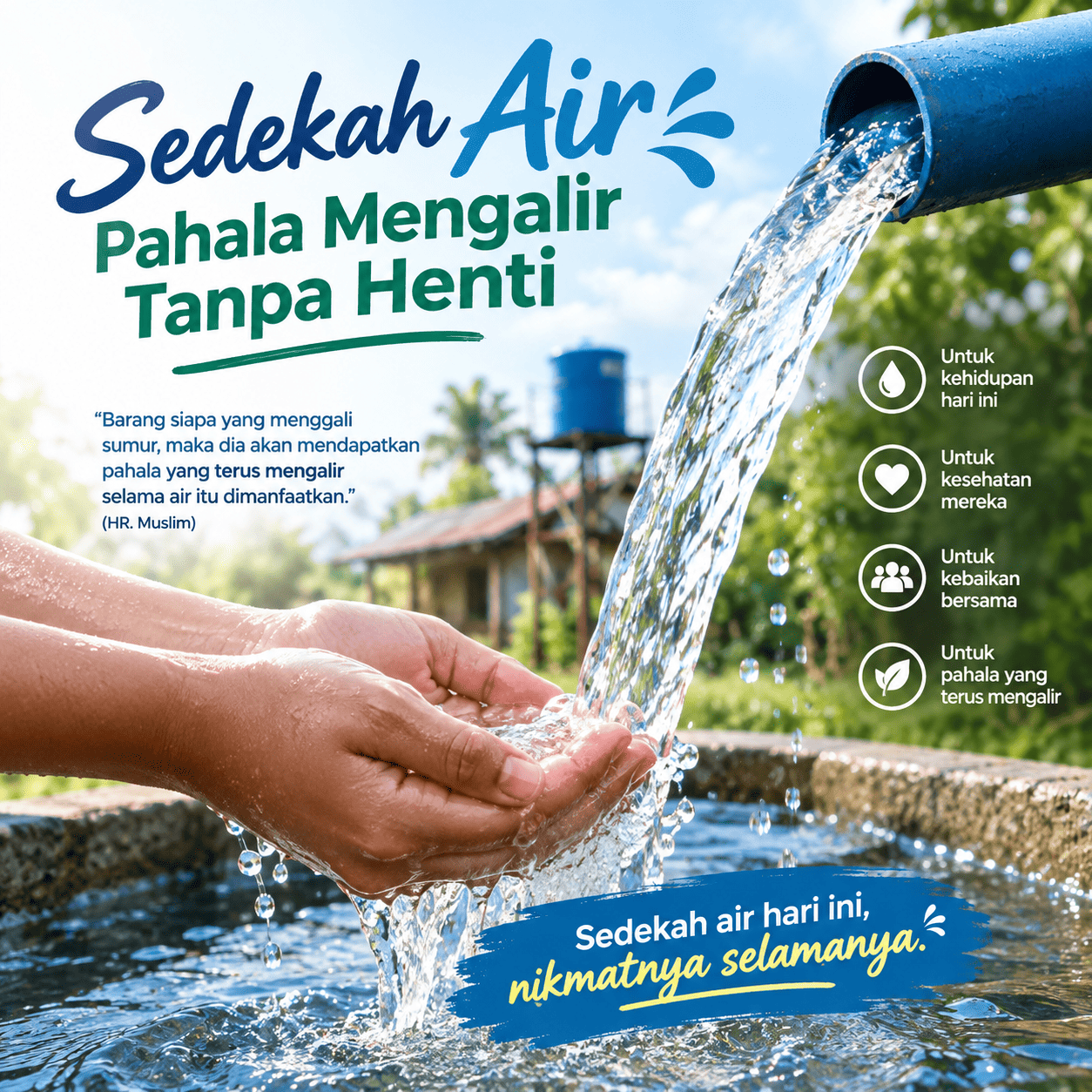 Sedekah Air, Pahala Terus Mengalir